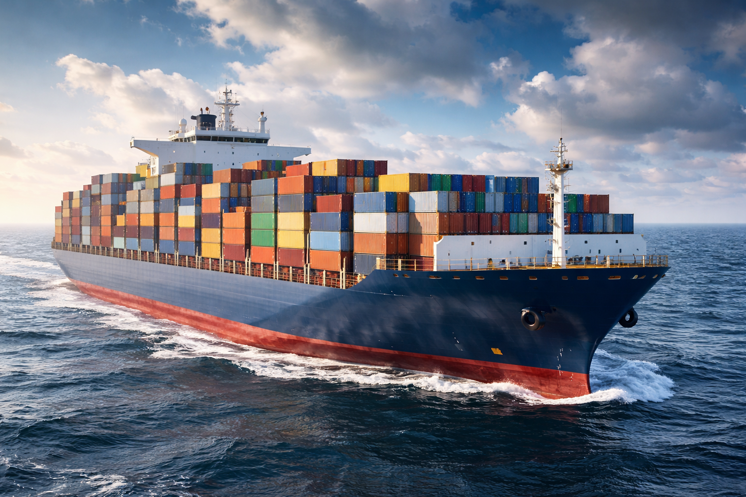 Operação logística e marítima da Ocean Group X